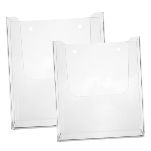 PartyKindom 2 Stück Transparentes Wandprospekthalter aus Acryl Dokumentenhalter Vielseitiger Informationsständer zur Übersichtlichen Wandaufbewahrung von Akten und Broschüren im Büro PartyKindom 2 Stück Transparentes Wandprospekthalter aus Acryl Dokumentenhalter Vielseitiger Informationsständer zur Übersichtlichen Wandaufbewahrung von Akten und Broschüren im Büro von PartyKindom