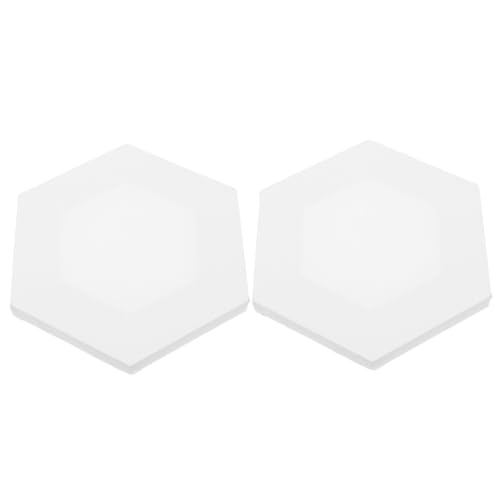 PartyKindom 2 Stücke Unregelmäßiges Malbrett Hexagon Weißes Acryl-leinwand Panel für Ölgemälde und Acrylfarben Stabiles Künstler Zeichenbrett für Studenten und Hobbykünstler von PartyKindom