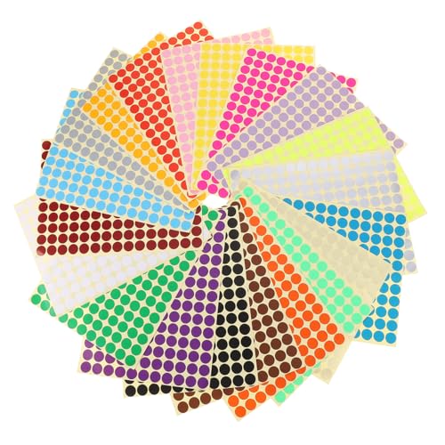 PartyKindom 20 Blatt Bunte Selbstklebende Runde Punktaufkleber Farbige Markierungspunkte für Beschriften Organisieren Dekorieren Ablösbare Kleine Farbcodierungs Etiketten PartyKindom 20 Blatt Bunte Selbstklebende Runde Punktaufkleber Farbige Markierungspunkte für Beschriften Organisieren Dekorieren Ablösbare Kleine Farbcodierungs Etiketten von PartyKindom