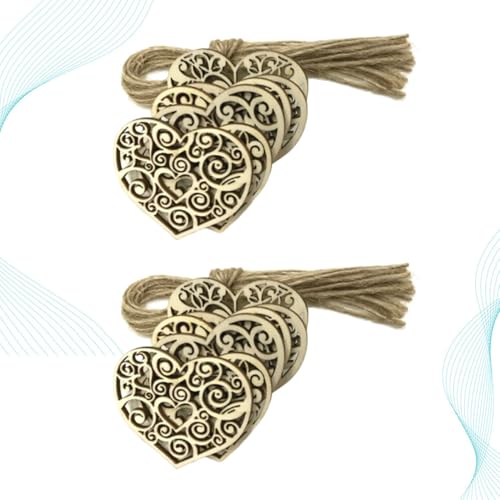 PartyKindom 20 Stück Anhänger DIY Dekoration für Hochzeiten Partys und Bastelprojekte Hängende Accessoires mit Schnur Holzherzen zum Bemalen und Gestalten PartyKindom 20 Stück Anhänger DIY Dekoration für Hochzeiten Partys und Bastelprojekte Hängende Accessoires mit Schnur Holzherzen zum Bemalen und Gestalten von PartyKindom