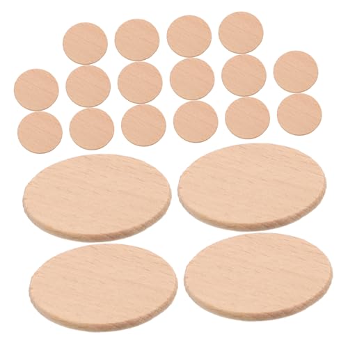 PartyKindom 20 Stück Buchenholzscheiben Rund Naturbelassen Blanko für DIY Basteln Gravur Holzscheiben für Handwerk Dekoration Holzrundlinge zum Bemalen und Verzieren von PartyKindom