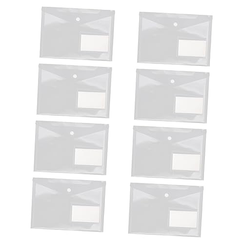 PartyKindom 20 Stück Dokumententasche Transparente Aktenmappe mit Druckknopfverschluss für Belege Visitenkarten und Dokumente aus Hochwertigem Material für Büro und Alltag von PartyKindom