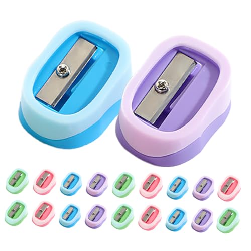 PartyKindom 20 Stück Handheld Bleistiftspitzer für Mini Anspitzer in Blau und Grün für Unterricht aus Langlebigem und Präzise PartyKindom 20 Stück Handheld Bleistiftspitzer für Mini Anspitzer in Blau und Grün für Unterricht aus Langlebigem und Präzise von PartyKindom