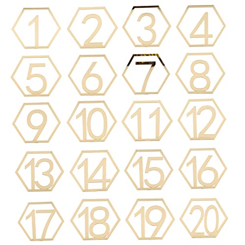 PartyKindom 20 Stück Hochzeitstischkarten Partydekorationen Nummer des Hochzeitstisches hochzeitstischdeko Tischnummern Bankett hochzeitsdeko Hochzeitstischnummer aus Acryl Tabellenzahlen PartyKindom 20 Stück Hochzeitstischkarten Partydekorationen Nummer des Hochzeitstisches hochzeitstischdeko Tischnummern Bankett hochzeitsdeko Hochzeitstischnummer aus Acryl Tabellenzahlen von PartyKindom