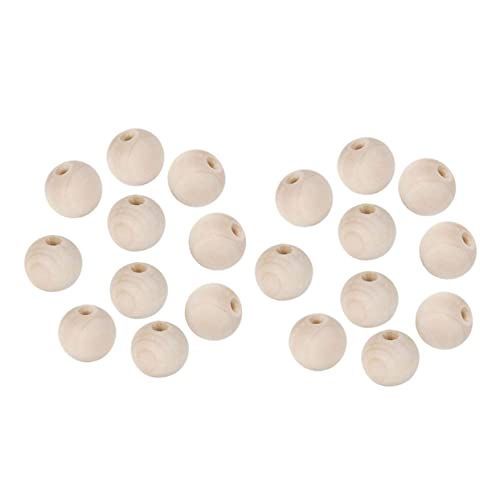 PartyKindom 20 Stück Holzperlen Und Lose Perlenzubehör Handwerk Perlen Für Die Herstellung Von Armbändern Reiz Anhänger Für Die Schmuckherstellung Bambus Yellow von PartyKindom