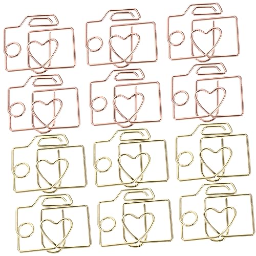PartyKindom 20 Stück Kreative Metallklammern Einzigartige Dekorative Büroklammern für Dokumente Fotos Basteln und Lesen Vielseitig Einsetzbare Flexible Heftklammern Gold und Roségold von PartyKindom