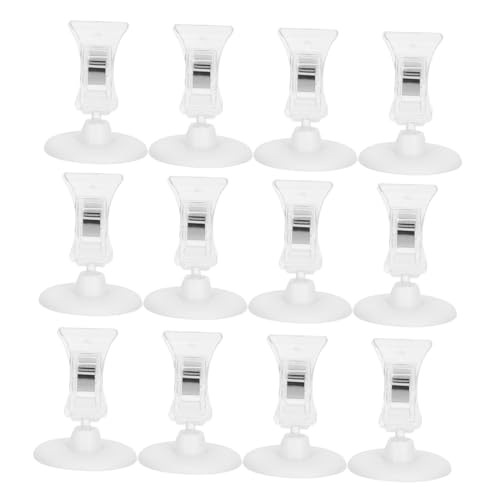 PartyKindom 20 Stück Label Clips mit Rundem Sockel Stabile Klammern für Preisschilder und Regalschilder Leichte und Langlebige Kunststoffhalter für Schnelle Inhaltaktualisierung im von PartyKindom
