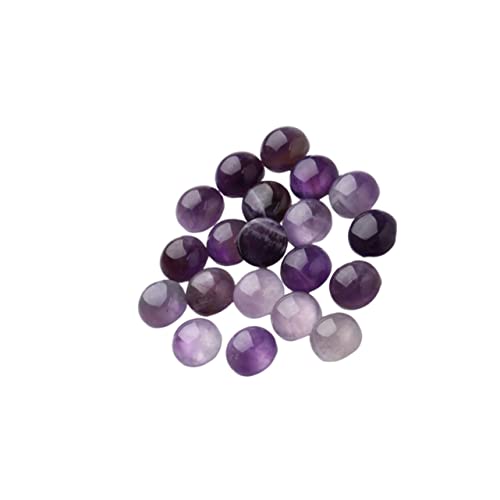 PartyKindom 20 Stück Lila Cabochons mit Flachem Boden Halbrund Natürlicher Amethyst Stil DIY Schmuckperlen für Ohrringe Uhren und Bastelarbeiten Vielseitige Schmuck Accessoires von PartyKindom