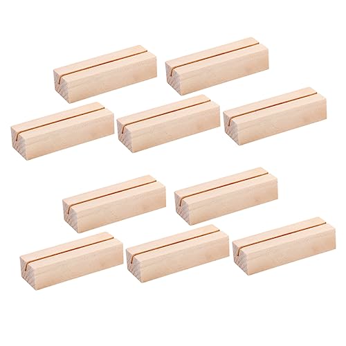 PartyKindom 20 Stück Memohalter Bürodekor Desktop Stand Geschäft Inhaber Minimalistisch Party Bürobedarf Schreibtisch Klein Bildhalter Fotohalter Für Dekoration Für Zuhause Ordner Khaki Bambus von PartyKindom
