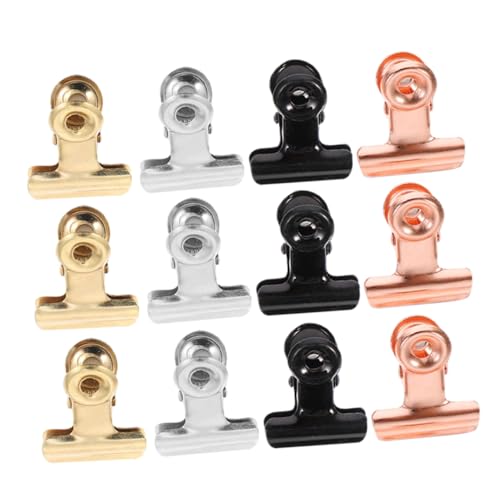 PartyKindom 20 Stück Mini Magnetische Klammern Multifunktionale Foto und Papierhalter für Scrapbooking Hochzeiten Geburtstagsfeiern und Praktische Kompakte Clips Silber Schwarz Gold und von PartyKindom