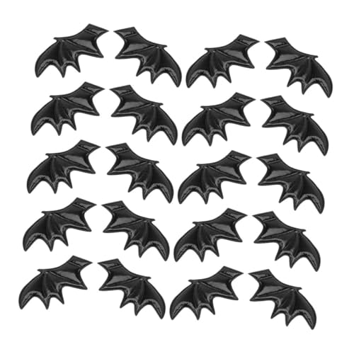 PartyKindom 20 Stück Teiliges Bestickte Fledermausflügel Applikationen Diy Kostümzubehör für Halloween Cosplay und Party Schwarze Dämonenflügel Kleidung Verzierung Vielseitig Einsetzbar für PartyKindom 20 Stück Teiliges Bestickte Fledermausflügel Applikationen Diy Kostümzubehör für Halloween Cosplay und Party Schwarze Dämonenflügel Kleidung Verzierung Vielseitig Einsetzbar für von PartyKindom