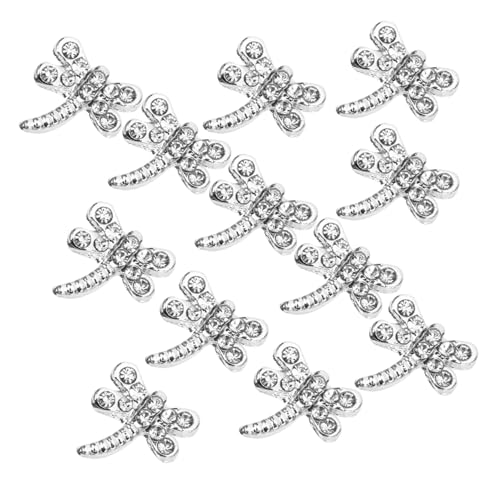 PartyKindom 20 Stück Teiliges Bling Nagel Charms Dragonfly DIY Nageldekorationen aus Robustem Legierungs material Funkelnde Nail Art Schmucksteine für Fingernägel Geeignet für Maniküre und von PartyKindom