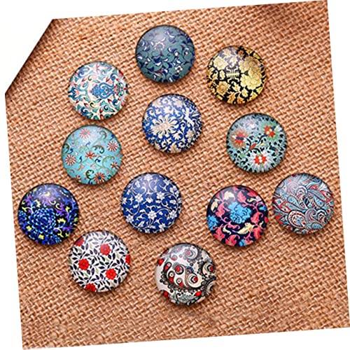 PartyKindom 20 Stück Teiliges DIY Schmuckzubehör Runde Halbkugel Cabochons mit Flacher Rückseite Ethnischer Stil Zeitkristall Schmuckmaterial für Ohrringe Manschettenknöpfe und Bastelarbeiten von PartyKindom