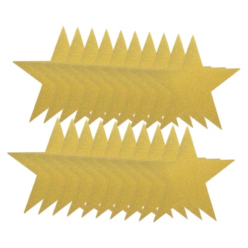 PartyKindom 20 Stück Teiliges Goldene Fünfzackige Papiersterne Glitzernde Ausschnitte Für Pinnwand Klassenzimmer Wanddeko Bastelmaterial Für DIY Party Dekoration PartyKindom 20 Stück Teiliges Goldene Fünfzackige Papiersterne Glitzernde Ausschnitte Für Pinnwand Klassenzimmer Wanddeko Bastelmaterial Für DIY Party Dekoration von PartyKindom
