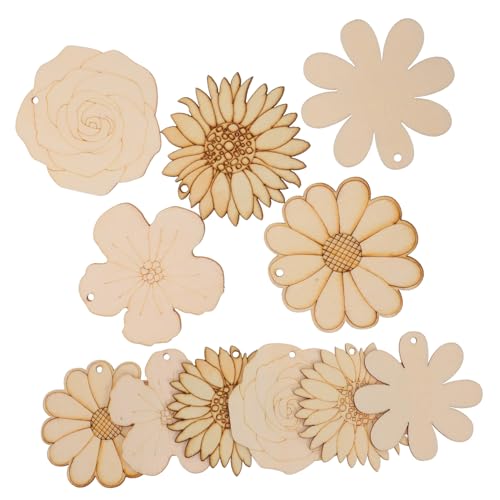 PartyKindom 20 Stück Teiliges Holzblumen Anhänger zum Bemalen Handgefertigte Cartoon Blüten Deko mit Juteschnur Robuste DIY Holzanhänger für Bastelprojekte und Kreative Raumdekoration PartyKindom 20 Stück Teiliges Holzblumen Anhänger zum Bemalen Handgefertigte Cartoon Blüten Deko mit Juteschnur Robuste DIY Holzanhänger für Bastelprojekte und Kreative Raumdekoration von PartyKindom