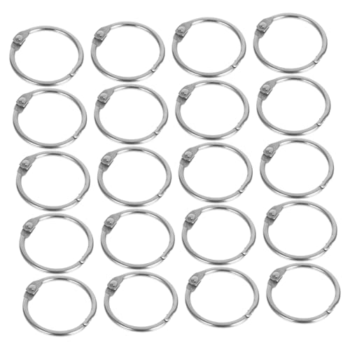 PartyKindom 20 Stück Teiliges Metall Buchbinderinge Leicht zu Öffnende Lose Ringe für Karteikarten Scrapbooks Flashcards Vielseitige Ordner Ringe für Büro und Schule Langlebig und Robust PartyKindom 20 Stück Teiliges Metall Buchbinderinge Leicht zu Öffnende Lose Ringe für Karteikarten Scrapbooks Flashcards Vielseitige Ordner Ringe für Büro und Schule Langlebig und Robust von PartyKindom