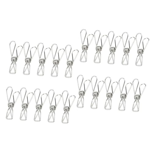 PartyKindom 20 Stück Teiliges Metall Clips für Lebensmittelverpackungen und Dokumente Multifunktionale Büroklammern Silber für Snacks und Aufbewahrung von PartyKindom