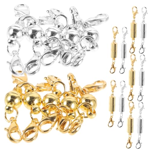 PartyKindom 20 Stück Teiliges Metall Schmuckverschluss Leichte Stabile Armband und Halskettenverschlüsse für DIY Schmuckherstellung Vielseitig für Halsketten Armbänder Schlüsselanhänger und von PartyKindom