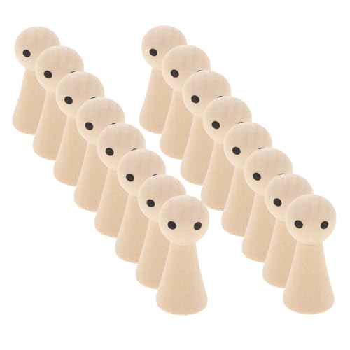 PartyKindom 20 Stück Teiliges Naturbelassene Holzfiguren Unbemalte DIY Peg Dolls zum Bemalen und Basteln Kreative Holzpuppen für Wohnraumdekoration PartyKindom 20 Stück Teiliges Naturbelassene Holzfiguren Unbemalte DIY Peg Dolls zum Bemalen und Basteln Kreative Holzpuppen für Wohnraumdekoration von PartyKindom