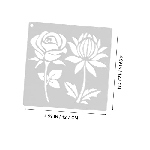 PartyKindom 20 Stück Teiliges Pet Blumen motiv Wiederverwendbar Robust Vielseitig für DIY Wandgestaltung Scrapbooking Möbel und Bastelprojekte Geeignet für Textilmalerei von PartyKindom