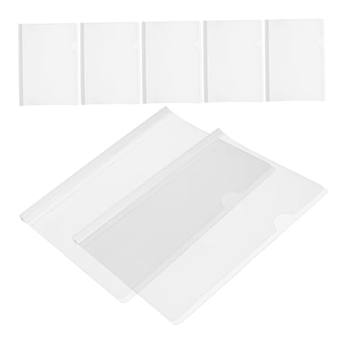 PartyKindom 20 Stück Transparent Slide Grip Binding Bars für Professionelle Dokumentenpräsentation Starke Klemmkraft Vielseitig Einsetzbar zur Organisierung und Sicherung von Unterlagen von PartyKindom