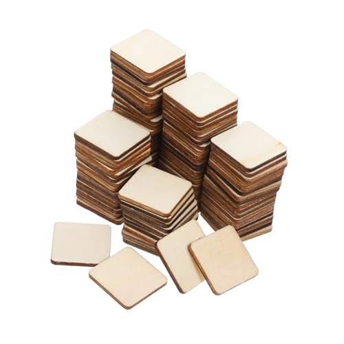 PartyKindom 200 Stk. Blanko Holzscheiben Quadratisch Unbehandelte Holzplatten für DIY Bastelarbeiten Malerei Dekoration Stabile Holzstücke für Kreative Handwerksprojekte PartyKindom 200 Stk. Blanko Holzscheiben Quadratisch Unbehandelte Holzplatten für DIY Bastelarbeiten Malerei Dekoration Stabile Holzstücke für Kreative Handwerksprojekte von PartyKindom