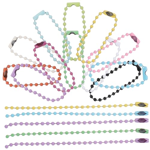 PartyKindom 200 Stück Eisenetikettenkette Ball runden Kette Schlüsselanhänger Ketten zur Schmuckherstellung Reize preisschild bag chain dekorative Schmuckperlenketten Kugelketten für Schmuck von PartyKindom