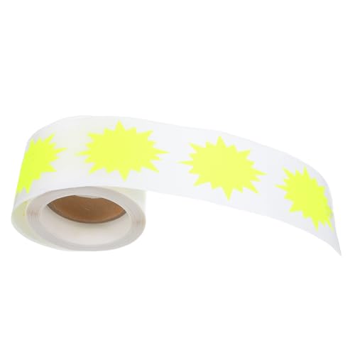 PartyKindom 200 Stück Fluoreszierende Burst Papieraufkleber für Gelb Selbstklebend Einfach zu Entfernen für Verschiedene Oberflächen Geeignet für Einzelhandel und Flohmärkte PartyKindom 200 Stück Fluoreszierende Burst Papieraufkleber für Gelb Selbstklebend Einfach zu Entfernen für Verschiedene Oberflächen Geeignet für Einzelhandel und Flohmärkte von PartyKindom