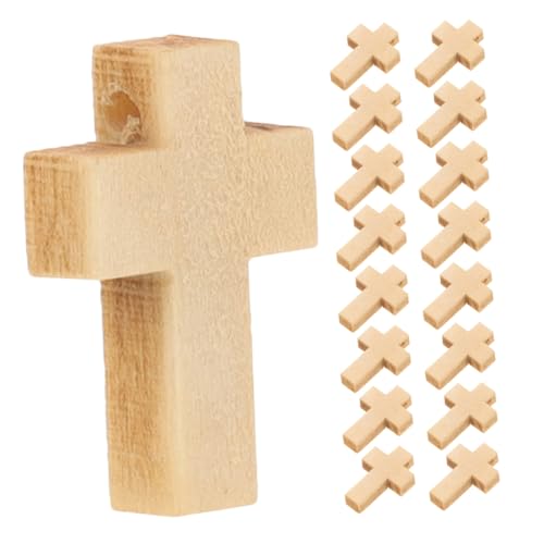 PartyKindom 200 Stück Holzkreuz-anhänger: Natürliche, Unbehandelte Holzkreuz-bastelperlen, Kleine Anhänger Mit Loch Für Die Herstellung Von, Armbändern Und Schmuck PartyKindom 200 Stück Holzkreuz-anhänger: Natürliche, Unbehandelte Holzkreuz-bastelperlen, Kleine Anhänger Mit Loch Für Die Herstellung Von, Armbändern Und Schmuck von PartyKindom