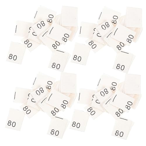 PartyKindom 200 Stück Kinderkleidung Größenetiketten Faltbare Stoffetiketten für Kinderbekleidung Woven Marks Sortieren und Beschriften von Kleidung von PartyKindom