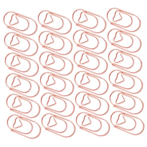 PartyKindom 200 Stück Kleine Herz Büroklammern aus Metall Robuste Mini Paperclips für Dokumente Praktische Lesezeichen Leicht und handlich für Büro Schule und Zuhause von PartyKindom