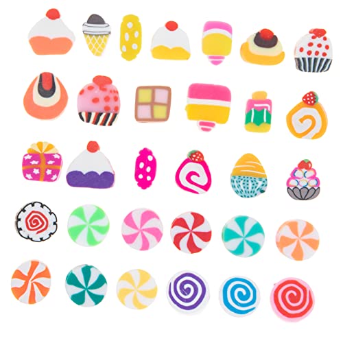 PartyKindom 200 Stück Polymer Clay Perlen im Frucht und Bonbon Mix für DIY Schmuckherstellung Perlen für Armbänder und Kreative Bastelprojekte von PartyKindom
