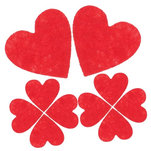 PartyKindom 200 Stück Teiliges Filz herz Dekorative Vielseitige Applikationen für Haarschmuck Kleidung und DIY bastelprojekte Weicher Reißfester Bastelfilz in Rot zum Nähen und Verzieren PartyKindom 200 Stück Teiliges Filz herz Dekorative Vielseitige Applikationen für Haarschmuck Kleidung und DIY bastelprojekte Weicher Reißfester Bastelfilz in Rot zum Nähen und Verzieren von PartyKindom
