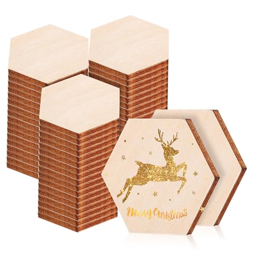 PartyKindom 200 Stück Teiliges Sechseckiges Holzscheiben aus Unbehandeltem Buchenholz Glatte Holzrohlinge zum Bemalen Basteln und Dekorieren für Geburtstag Weihnachten DIY Handwerk PartyKindom 200 Stück Teiliges Sechseckiges Holzscheiben aus Unbehandeltem Buchenholz Glatte Holzrohlinge zum Bemalen Basteln und Dekorieren für Geburtstag Weihnachten DIY Handwerk von PartyKindom