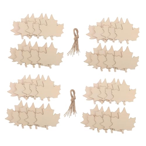 PartyKindom 200 Stück Unbehandelte Holzblätter für DIY Herbst Dekoration Leichte Holz Ahorn Cutouts für Bastelprojekte Thanksgiving Party und Festliche Ornamente von PartyKindom
