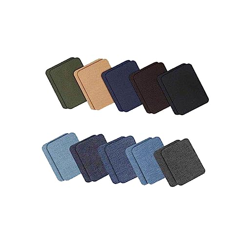 PartyKindom 20Stücke Aufbügelbare Patches für Jeans und Kleidung DIY Stoffaufkleber für Taschen Hüte Schuhe und Bastelprojekte Denim und Imitation Denim Designs von PartyKindom