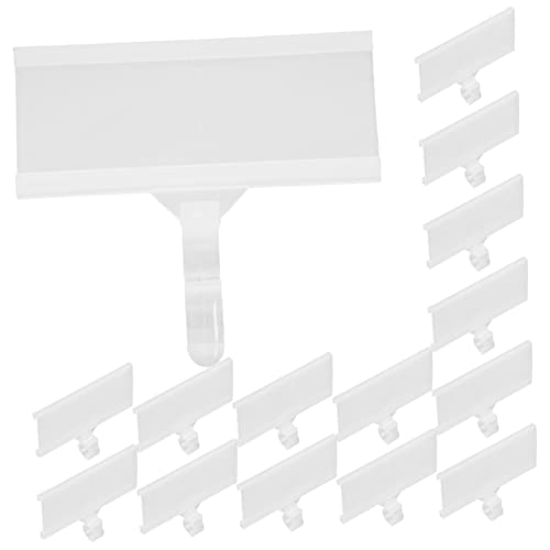 PartyKindom 20Stücke Etikettenhalter für Drahtregale Transparent Robust Einfache Handhabung für Supermärkte und Einzelhandel Preisschildhalter zur Kennzeichnung von Produkten von PartyKindom