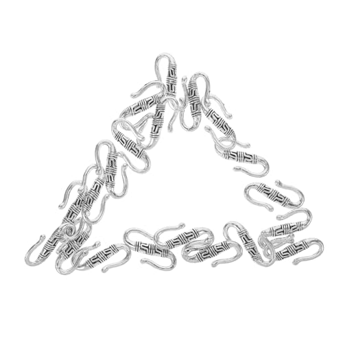 PartyKindom 20Stücke Tibetanische S Verschlüsse Legierungsverschluss für DIY Schmuckherstellung für Armbänder und Makramee Leicht Langlebig und Sicher PartyKindom 20Stücke Tibetanische S Verschlüsse Legierungsverschluss für DIY Schmuckherstellung für Armbänder und Makramee Leicht Langlebig und Sicher von PartyKindom