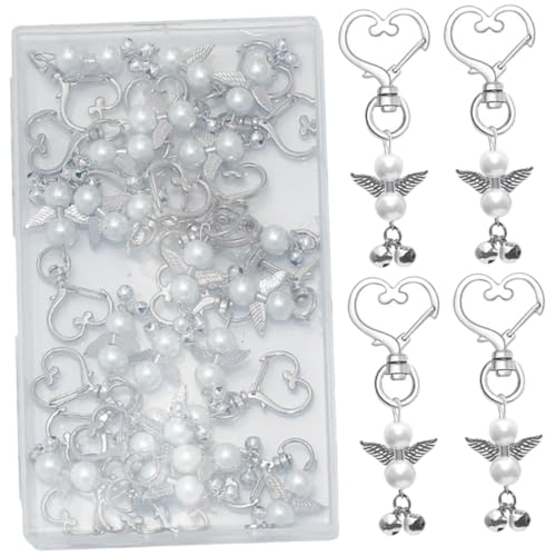 PartyKindom 22 Stück Teiliges DIY Schlüsselanhänger mit Herzglocken Handgefertigte Gastgeschenke Hochzeit und Geburtstag Weiße Schlüsselringe als Souvenir für Party und Feier PartyKindom 22 Stück Teiliges DIY Schlüsselanhänger mit Herzglocken Handgefertigte Gastgeschenke Hochzeit und Geburtstag Weiße Schlüsselringe als Souvenir für Party und Feier von PartyKindom