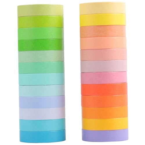 PartyKindom 24 Rollen Teiliges Washi Tape Buntes DIY Klebeband für Scrapbooking Handreißbar Stark Haftend Vielseitig für Geschenkverpackung Bastelprojekte Journal und Hobbyfreunde PartyKindom 24 Rollen Teiliges Washi Tape Buntes DIY Klebeband für Scrapbooking Handreißbar Stark Haftend Vielseitig für Geschenkverpackung Bastelprojekte Journal und Hobbyfreunde von PartyKindom