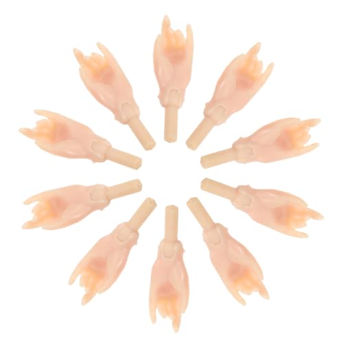 PartyKindom 24 Stück Teiliges Miniatur Puppenhände Bewegliche Plastikteile Realistische Doll Body Components für DIY Doll Making ohne Werkzeug Einfache Montage Vielseitig Kompatibel von PartyKindom