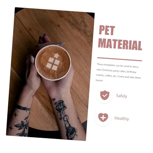 PartyKindom 24 Stück Teiliges Weihnachts Kuchen Schablonen Kreative Kaffee Dekorationsvorlagen Praktische Back und Latte Art Stencils Leicht Kompakt als für Kaffeeliebhaber von PartyKindom