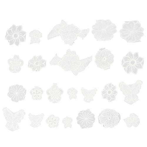 PartyKindom 24Stücke Blumenstickerei Patches DIY Applikationen für Kleidung Taschen Hüte Verarbeitung Weicher für Einfaches Aufnähen Vielseitige Dekoration für Jeans von PartyKindom