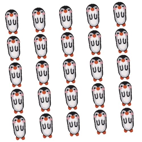 PartyKindom 25 Stück Cartoon Pinguin Patches Niedliche DIY Applikationen für Kleidung Taschen und Bastelarbeiten zum Aufnähen oder Aufbügeln von PartyKindom