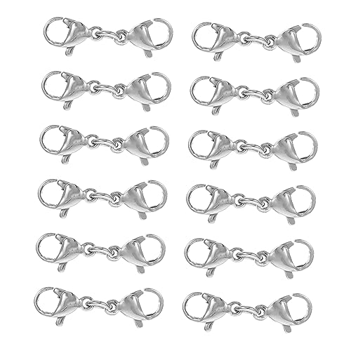 PartyKindom 25 Stück Doppelkopf Lobster Clips für Kettenverlängerungen Schmuck Zubehör für DIY Armbänder Armbänder und Fußketten PartyKindom 25 Stück Doppelkopf Lobster Clips für Kettenverlängerungen Schmuck Zubehör für DIY Armbänder Armbänder und Fußketten von PartyKindom