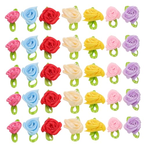 PartyKindom 250 Stück Mini Satin Ribbon Rosen mit Blättern Künstliche Blumenköpfe für Diy Bastelarbeiten Vielseitige Hochzeitsdekoration Langlebige Farbige Stoffblumen für Festliche PartyKindom 250 Stück Mini Satin Ribbon Rosen mit Blättern Künstliche Blumenköpfe für Diy Bastelarbeiten Vielseitige Hochzeitsdekoration Langlebige Farbige Stoffblumen für Festliche von PartyKindom