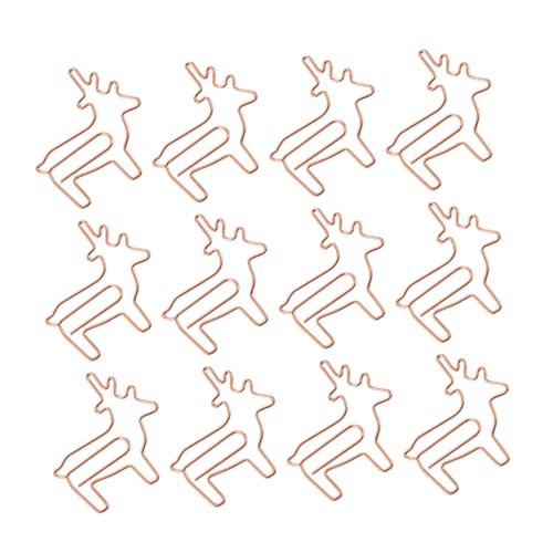 PartyKindom 25Stücke Tierform Büroklammern aus Kreative Lesezeichen Clips im Reh Design Hochwertige Büroaccessoires für Schule und Büro Lustige Büroartikel für von PartyKindom