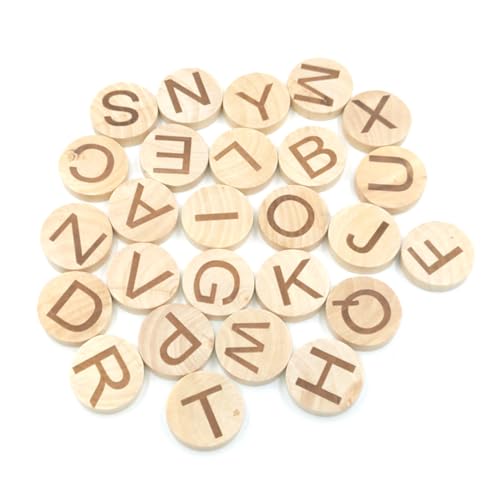 PartyKindom 26 Stück Teiliges Holz Buchstaben Rundscheiben Dicke Naturbelassene Holzscheiben Stabile Holzscheiben mit Glatter Oberfläche Vielseitig für DIY Basteln Lernspielzeug und PartyKindom 26 Stück Teiliges Holz Buchstaben Rundscheiben Dicke Naturbelassene Holzscheiben Stabile Holzscheiben mit Glatter Oberfläche Vielseitig für DIY Basteln Lernspielzeug und von PartyKindom