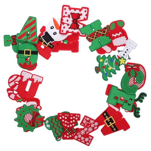 PartyKindom 26 Stück Teiliges Weihnachts Aufnäher Bestickte Buchstaben zum Aufnähen und Aufbügeln Vielseitige Diy Applikationen für Jeans Jacken Hosen Taschen Einfache Reparatur und Festliche PartyKindom 26 Stück Teiliges Weihnachts Aufnäher Bestickte Buchstaben zum Aufnähen und Aufbügeln Vielseitige Diy Applikationen für Jeans Jacken Hosen Taschen Einfache Reparatur und Festliche von PartyKindom