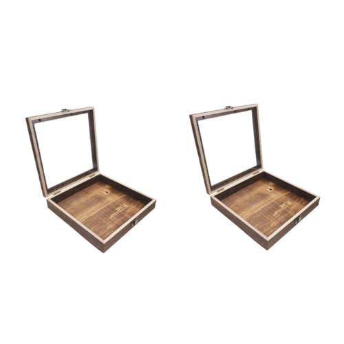 PartyKindom 2Er-Box Insekten-Sammelbox aus massivem Holz schmuck trockenblumen deko bilderrahmen aus holz Vitrine aus Holz Ausstellungsrahmen für getrocknete Blumen Fotohalter von PartyKindom